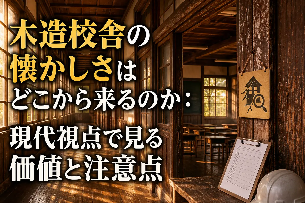 木造校舎の懐かしさはどこから来るのか:現代視点で見る価値と注意点