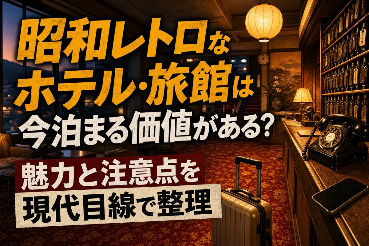 昭和レトロなホテル・旅館は今泊まる価値がある?魅力と注意点を現代目線で整理