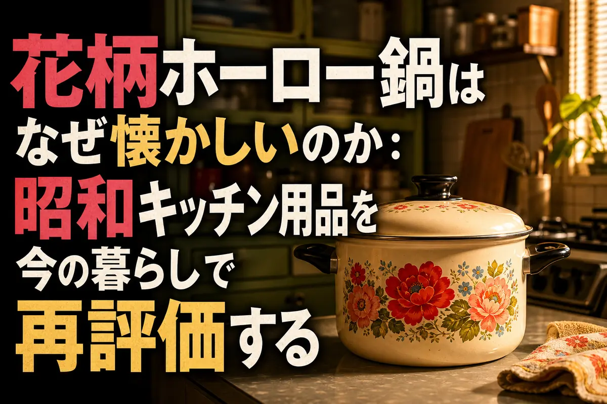 花柄ホーロー鍋はなぜ懐かしいのか:昭和キッチン用品を今の暮らしで再評価する
