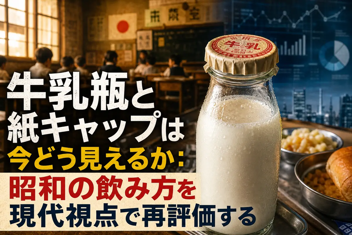 牛乳瓶と紙キャップは今どう見えるか:昭和の飲み方を現代視点で再評価する