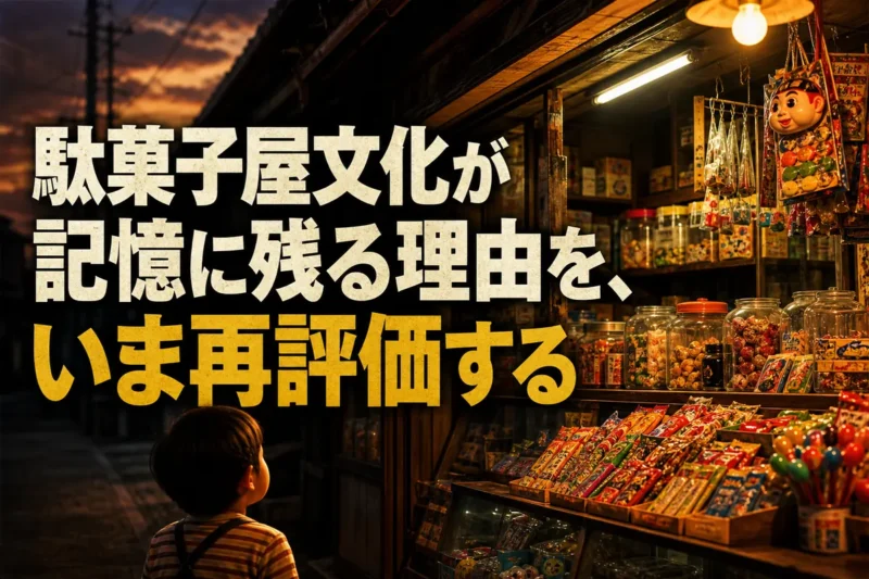 駄菓子屋文化が記憶に残る理由を、いま再評価する