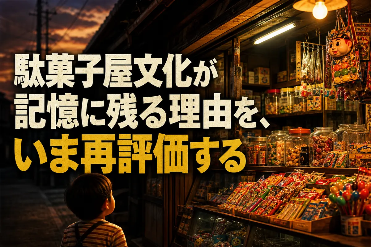 駄菓子屋文化が記憶に残る理由を、いま再評価する