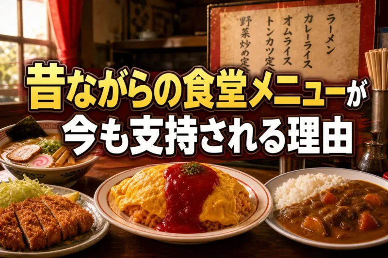 昔ながらの食堂メニューが今も支持される理由