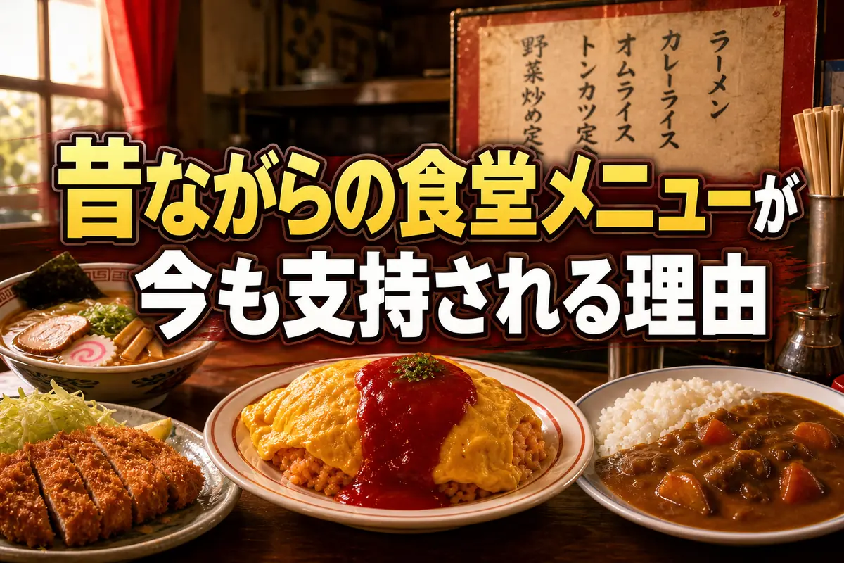 昔ながらの食堂メニューが今も支持される理由