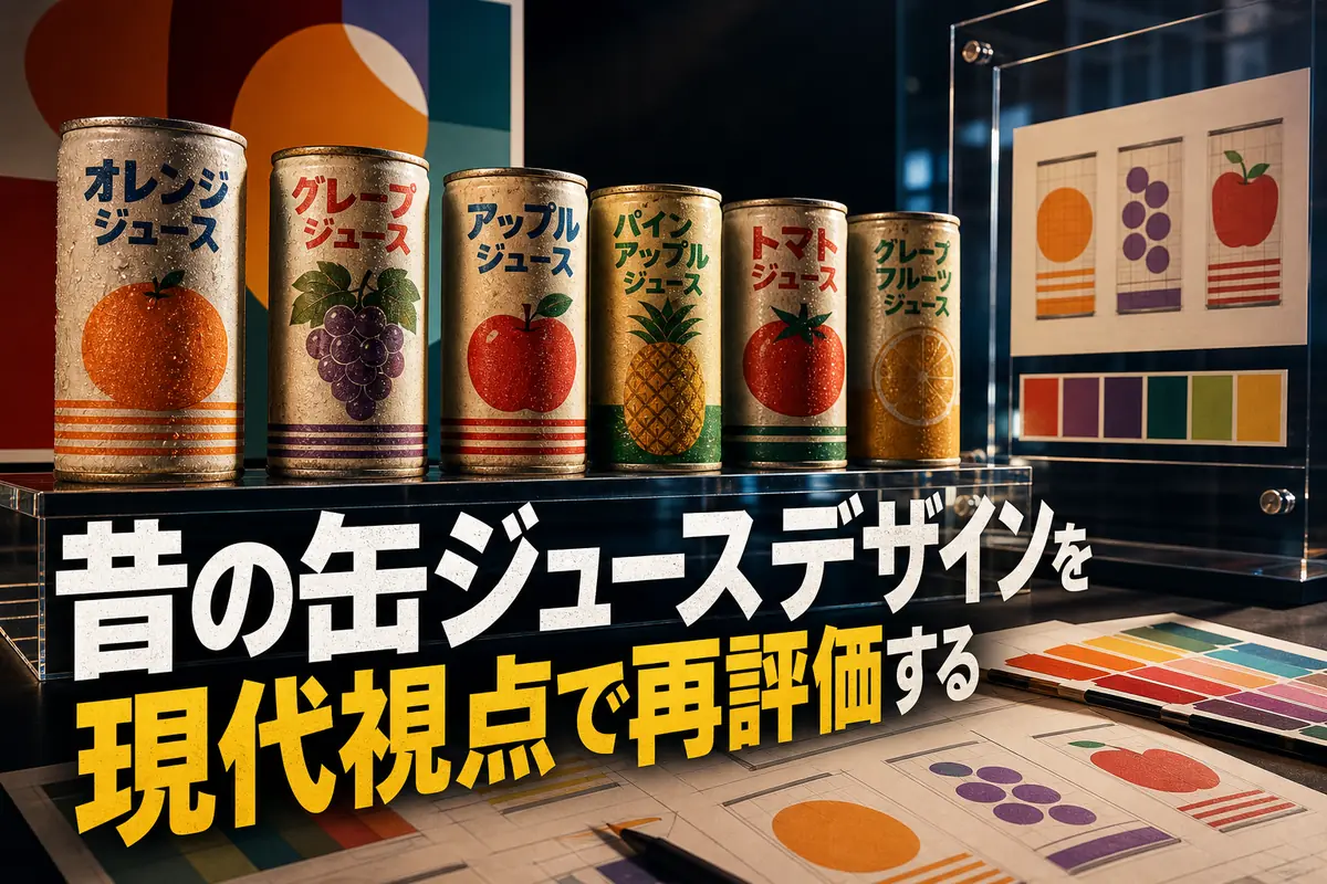 昔の缶ジュースデザインを現代視点で再評価する