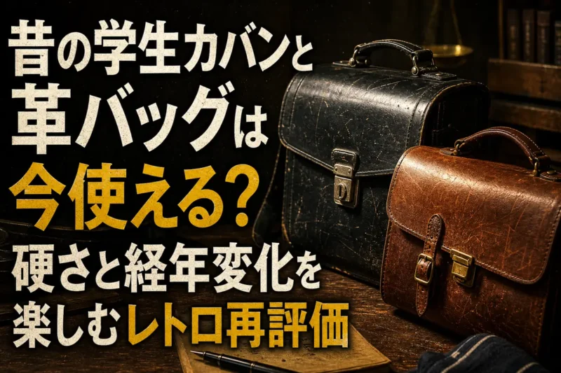 昔の学生カバンと革バッグは今使える？硬さと経年変化を楽しむレトロ再評価