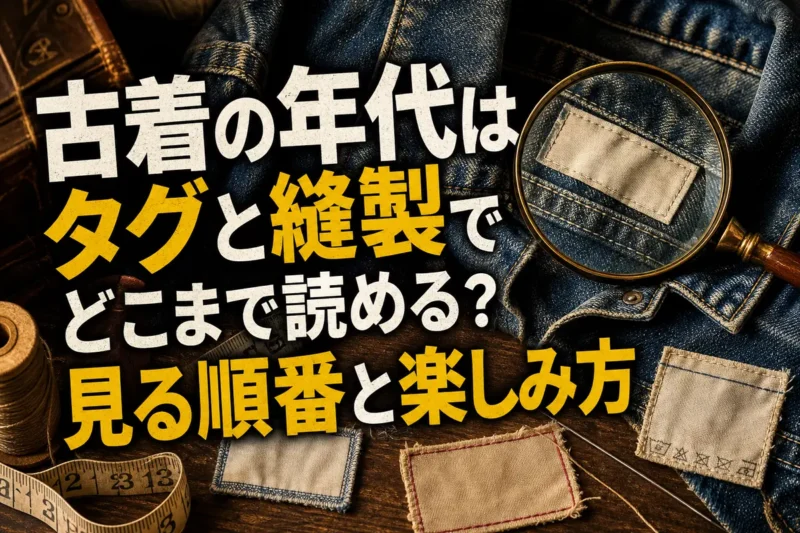 古着の年代はタグと縫製でどこまで読める？見る順番と楽しみ方