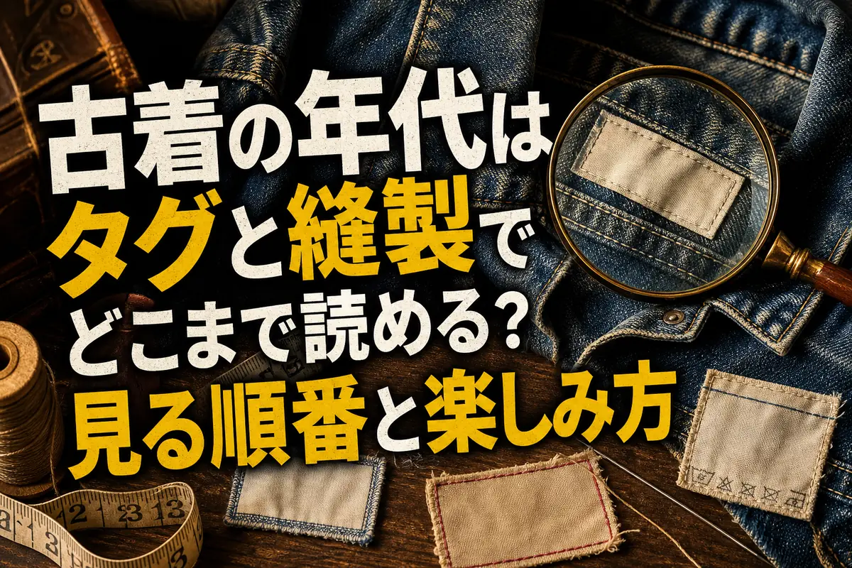 古着の年代はタグと縫製でどこまで読める?見る順番と楽しみ方
