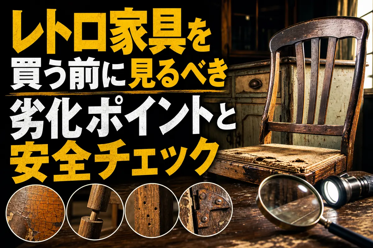 レトロ家具を買う前に見るべき劣化ポイントと安全チェック