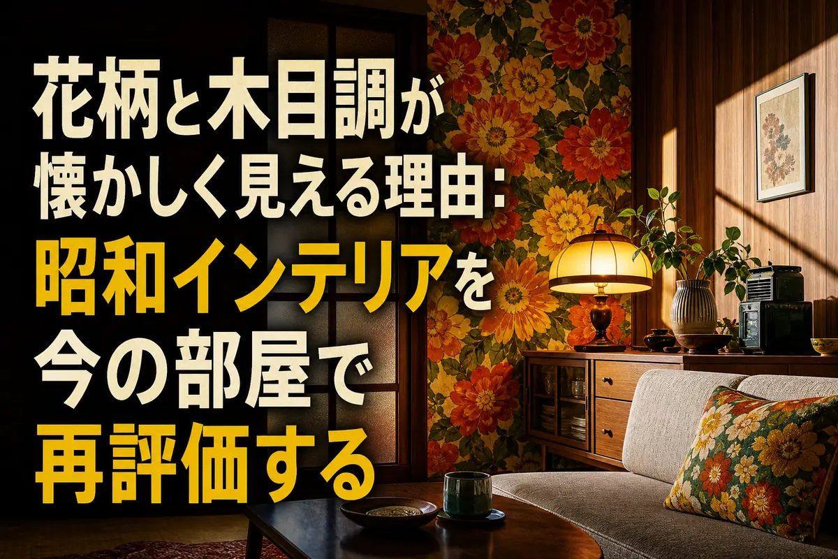 花柄と木目調が懐かしく見える理由:昭和インテリアを今の部屋で再評価する