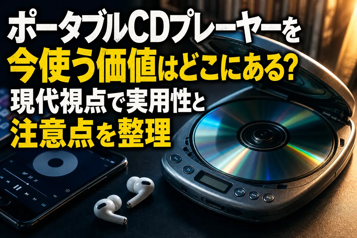 ポータブルCDプレーヤーを今使う価値はどこにある?現代視点で実用性と注意点を整理