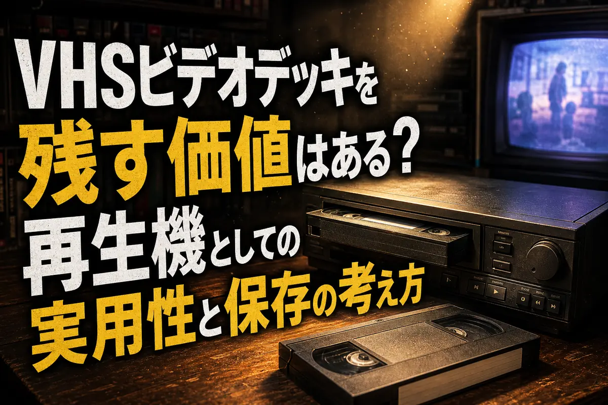 VHSビデオデッキを残す価値はある?再生機としての実用性と保存の考え方