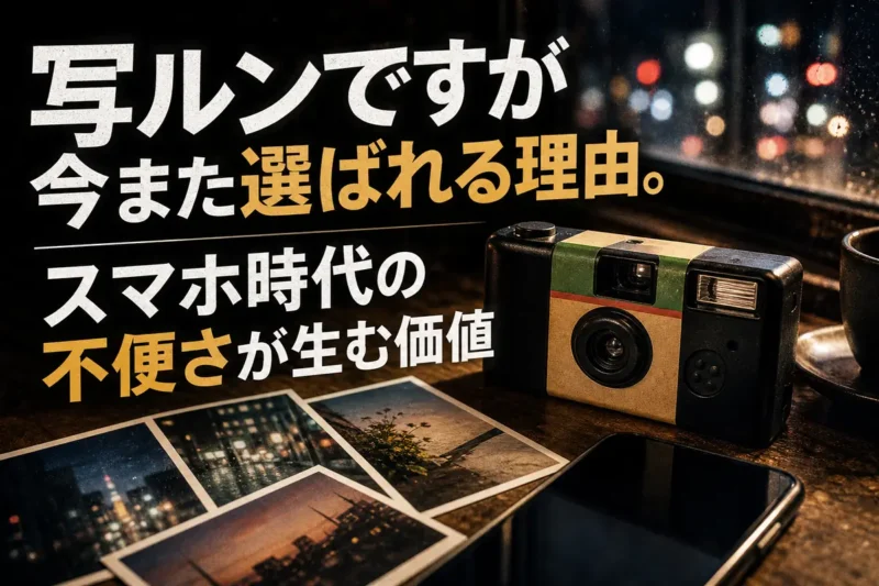 写ルンですが今また選ばれる理由。スマホ時代の不便さが生む価値