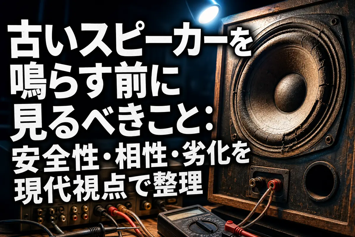古いスピーカーを鳴らす前に見るべきこと:安全性・相性・劣化を現代視点で整理