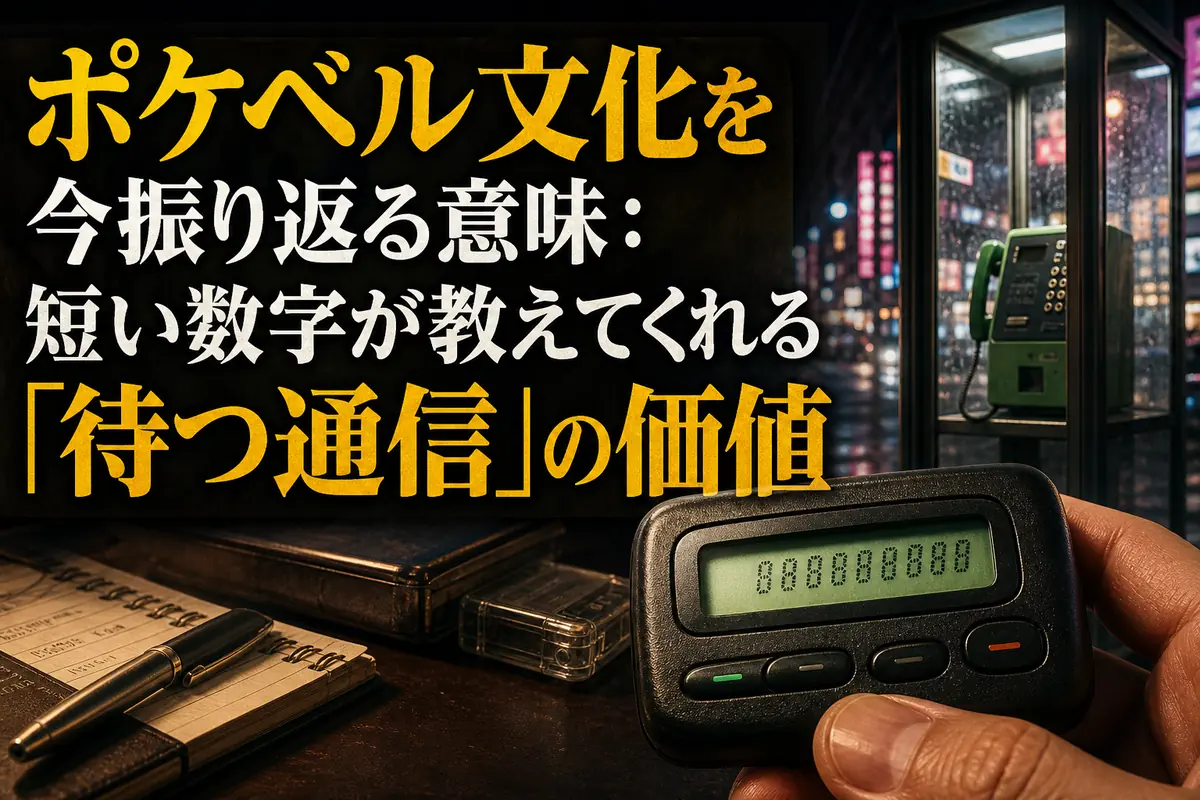 ポケベル文化を今振り返る意味:短い数字が教えてくれる「待つ通信」の価値