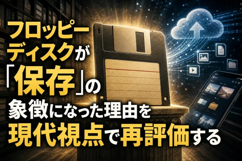 フロッピーディスクが「保存」の象徴になった理由を現代視点で再評価する