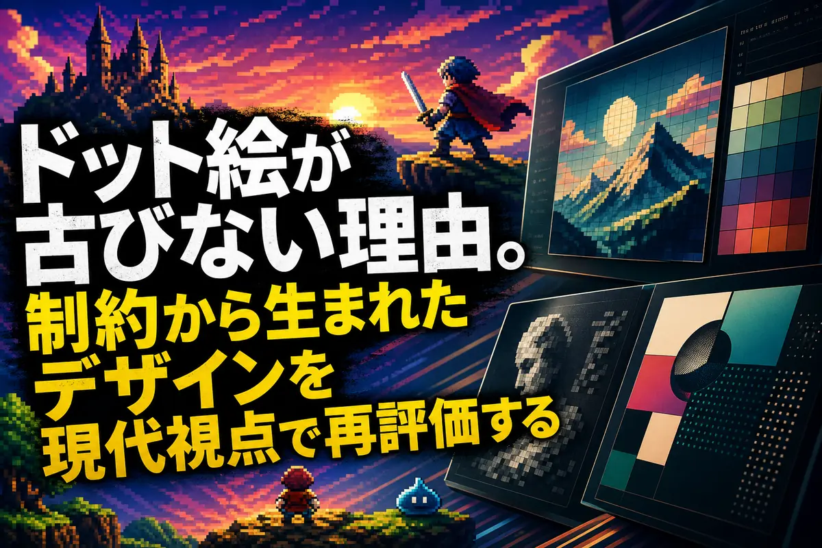 ドット絵が古びない理由。制約から生まれたデザインを現代視点で再評価する